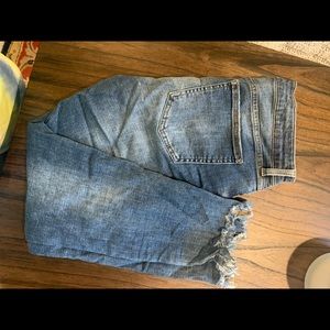 Pistola distressed raw hem skinny jeans